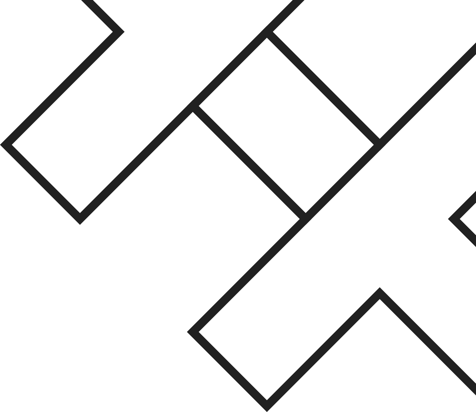 Nevear decorative geometric corner pattern