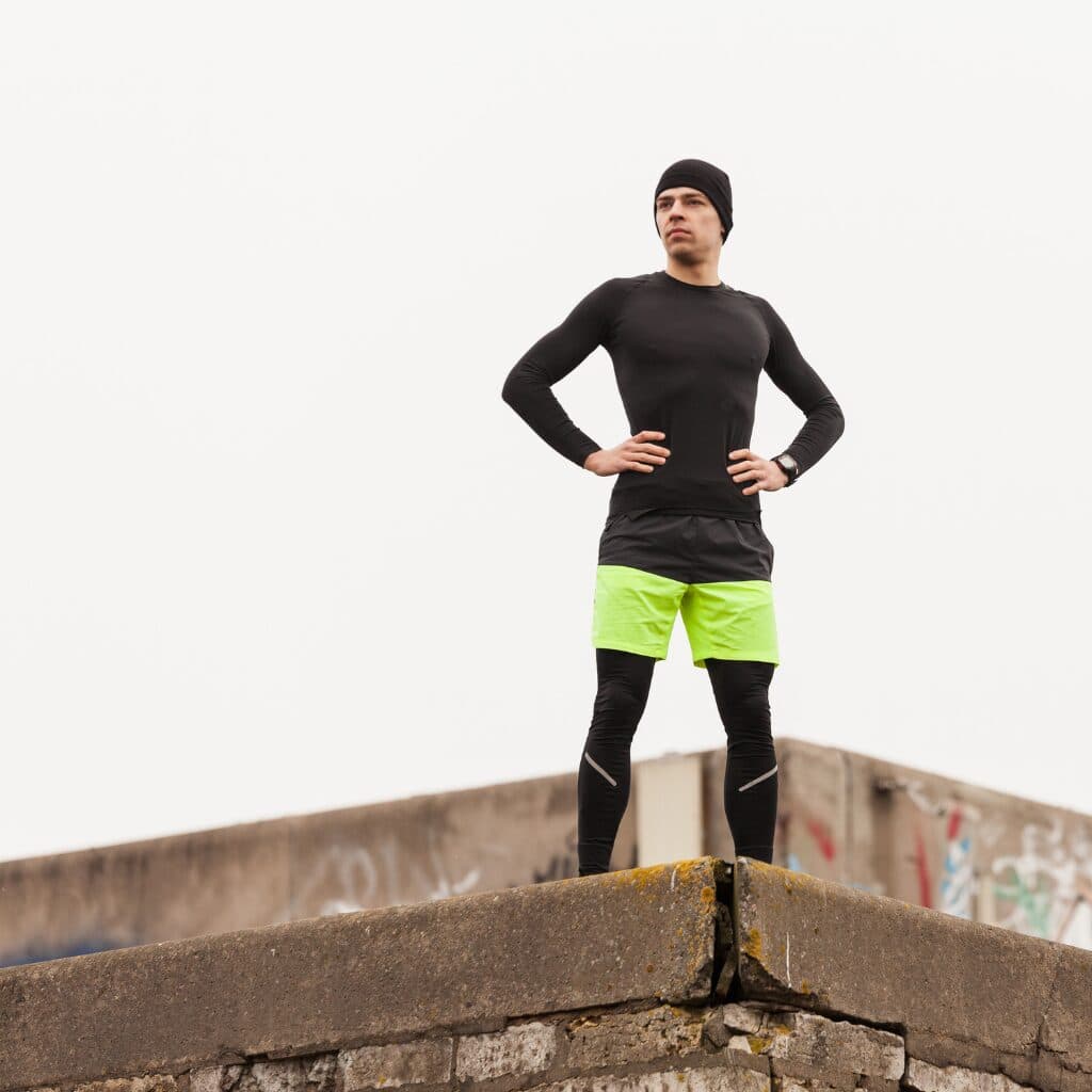 stacked compression arm sleeves sports performance fabric