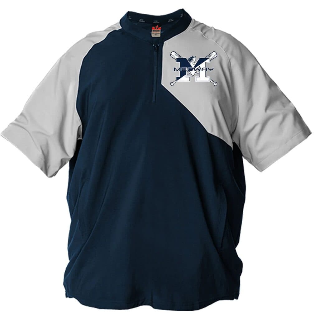 stacked baseball 1/4 zip cage jackets lightweight design