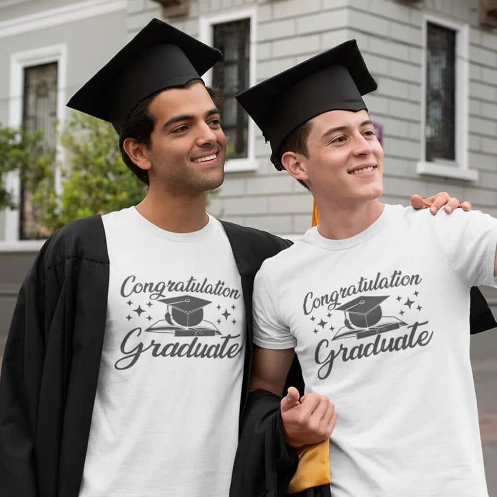 Bulk graduation shirts manufacturer for schools and universities