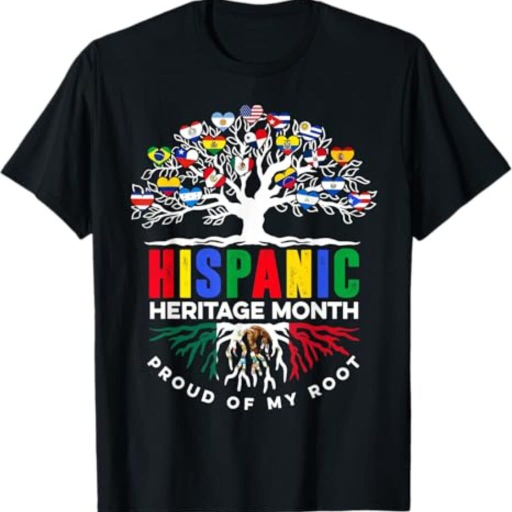 Bulk Hispanic Heritage Month shirts manufacturer for commemorative tees