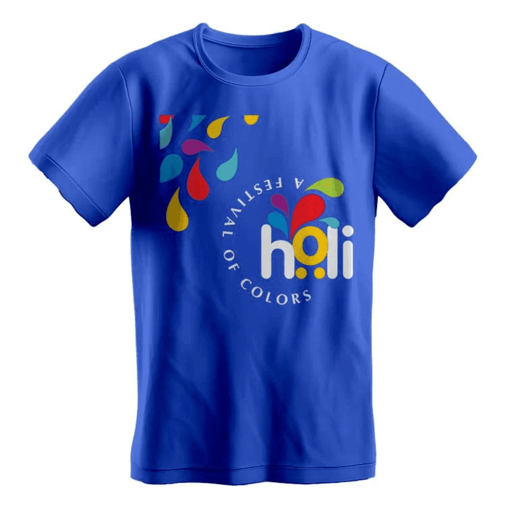 Bulk Holi event shirts manufacturer for color festivals