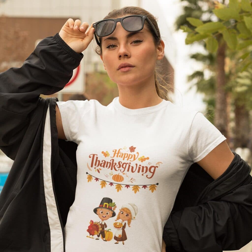 Bulk Thanksgiving shirts manufacturer for family tees and race shirts