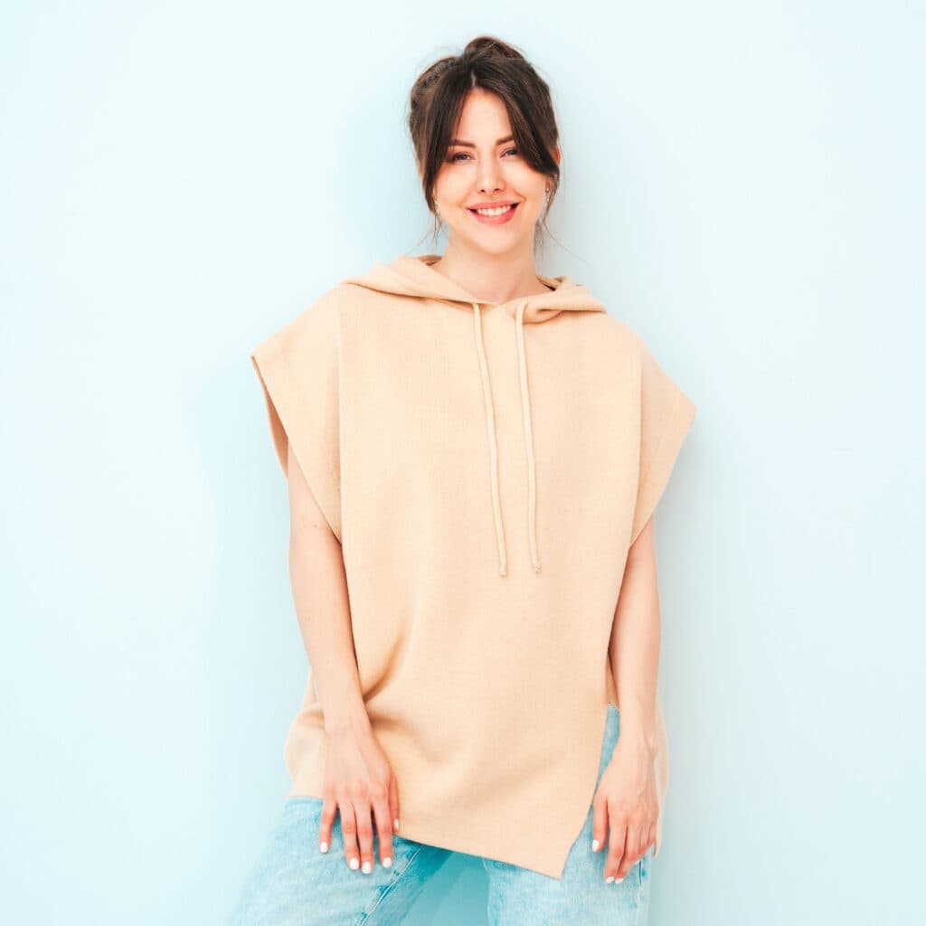 stacked long sleeve soft feel hoodies lightweight fabric