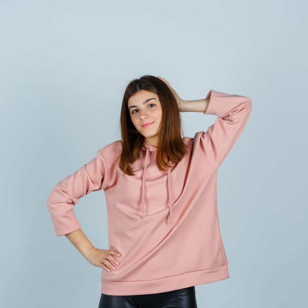 stacked long sleeve soft feel hoodies lightweight fabric