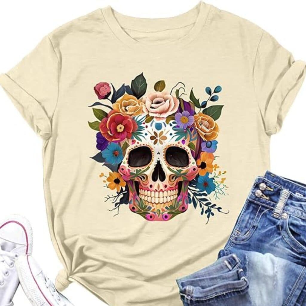 Bulk Día de los Muertos shirts manufacturer for cultural events