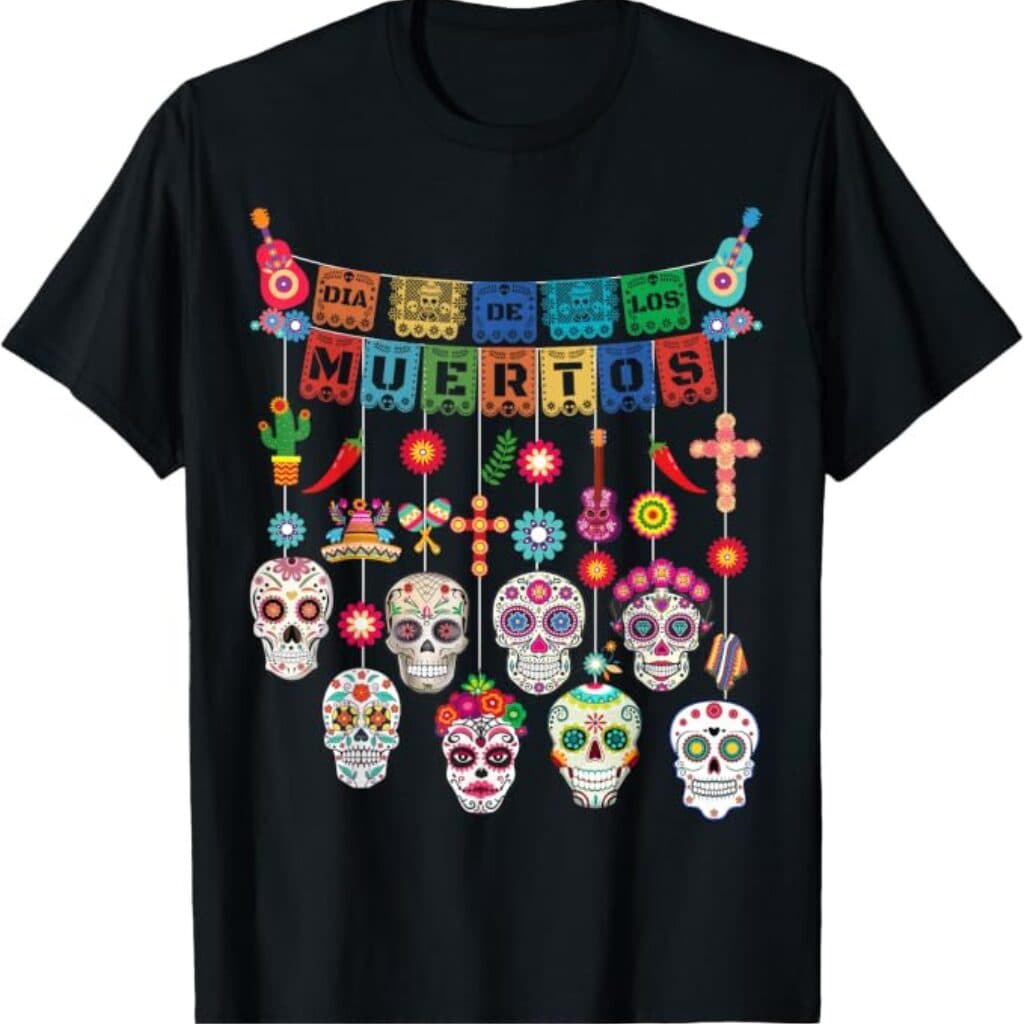 Bulk Día de los Muertos shirts manufacturer for cultural events