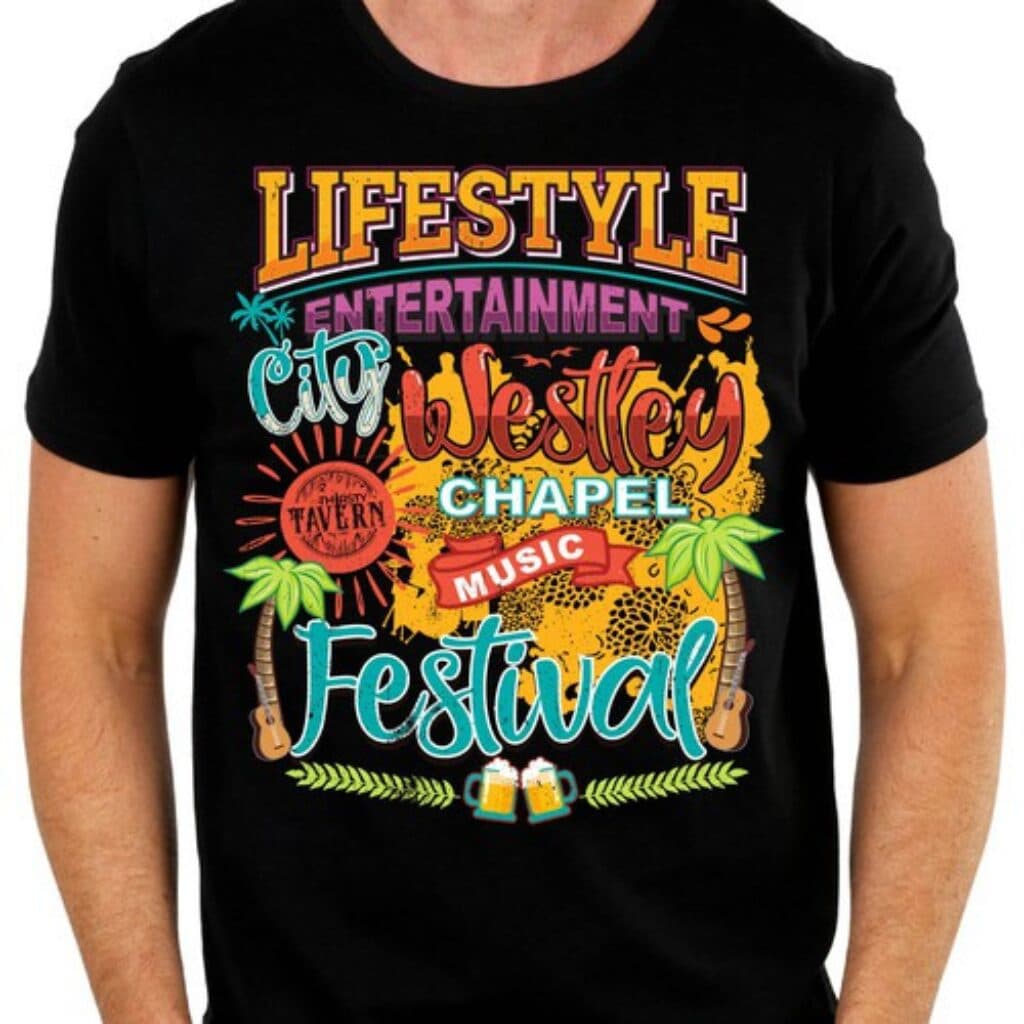 Bulk music festival shirts manufacturer for crew and artist merch