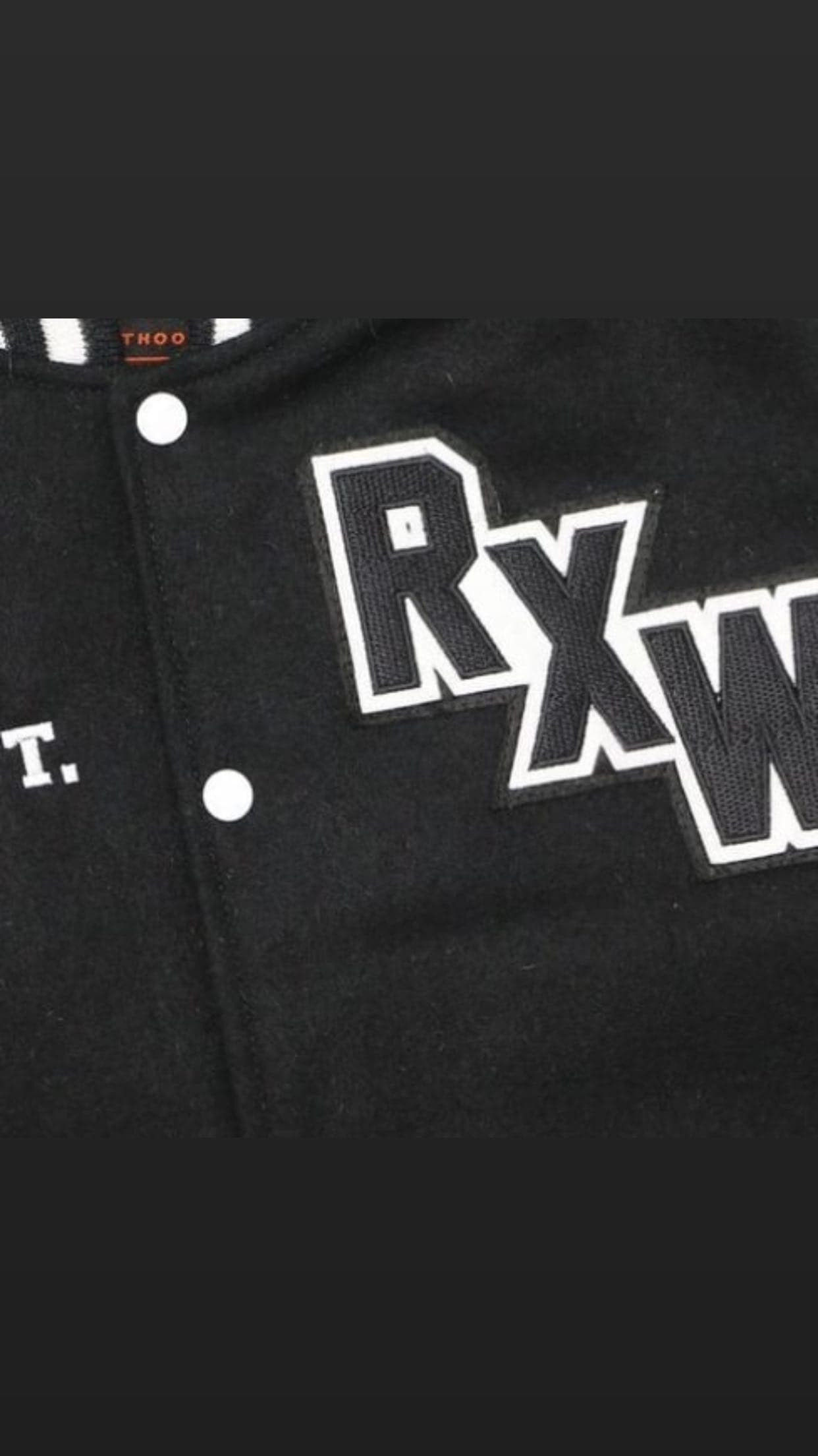 Finished varsity bomber jackets with custom ribbing and snaps