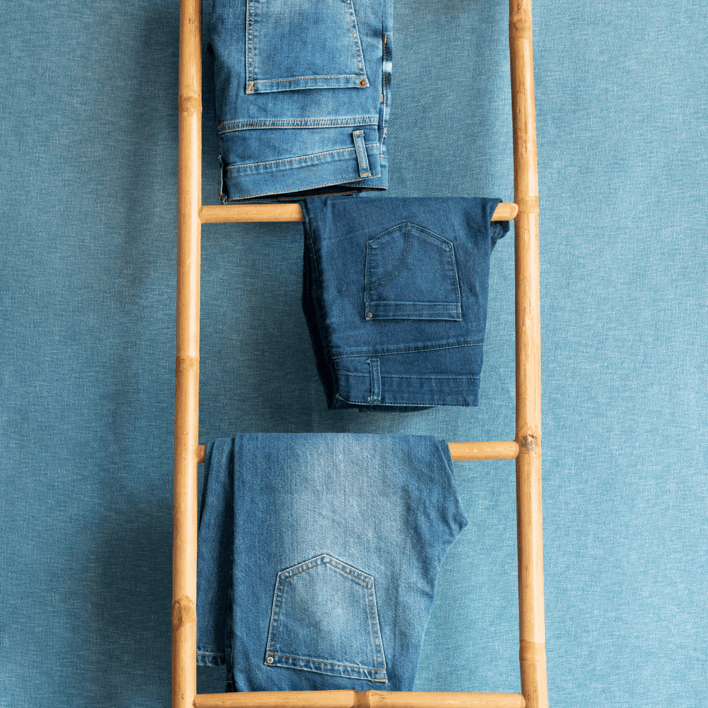 Denim jeans manufactured by Nevear for global fashion brands