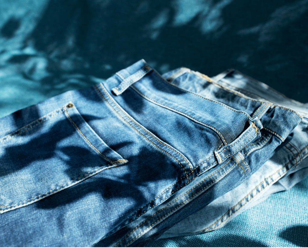 Denim jeans manufactured by Nevear for global fashion brands