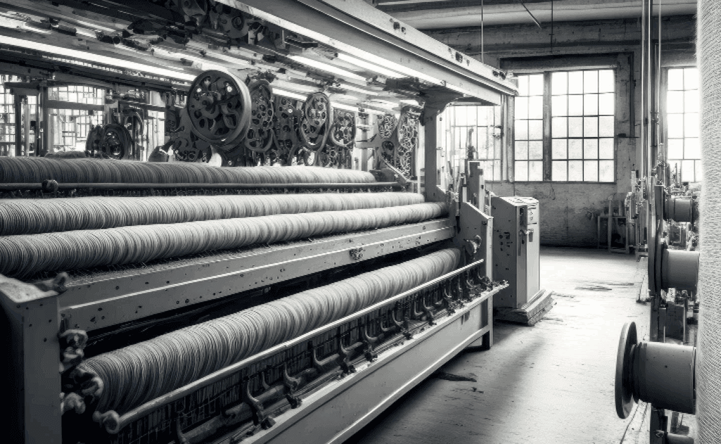 Modern textile production line and automated manufacturing machinery