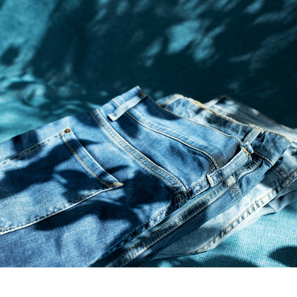 Denim jeans manufactured by Nevear for global fashion brands