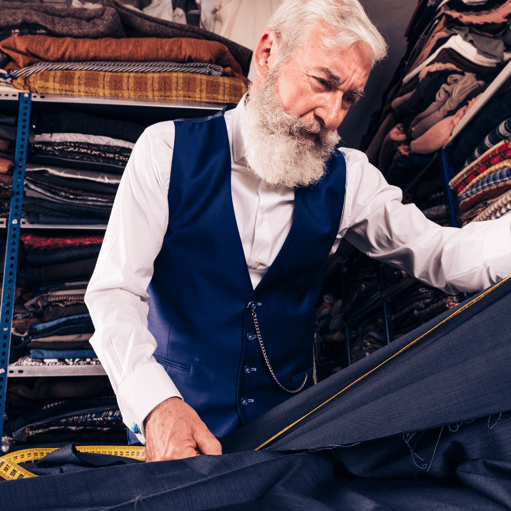 Custom tailored pants in sustainable cotton fabric by Nevear