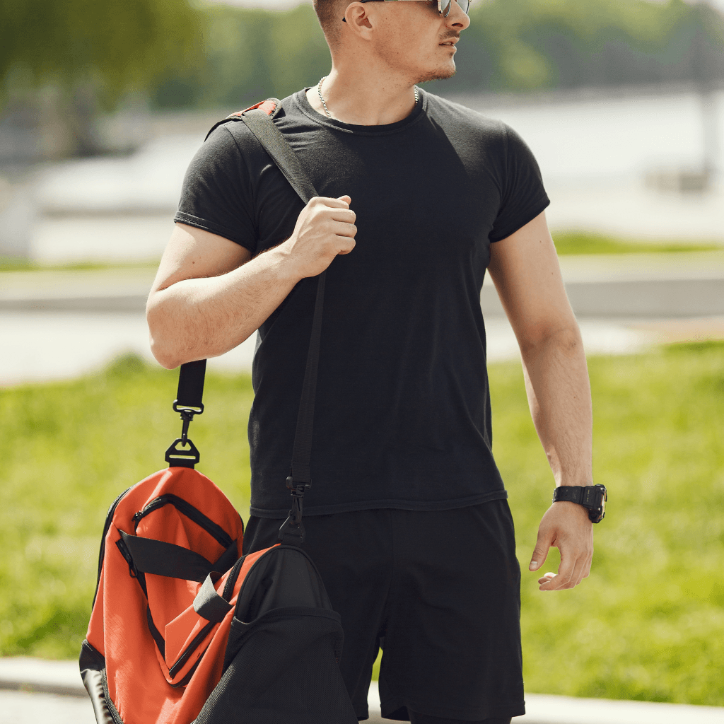 Model showcasing Nevear custom sportswear for activewear