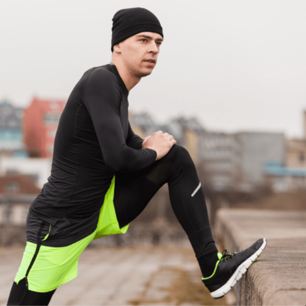 Model showcasing Nevear custom sportswear for activewear