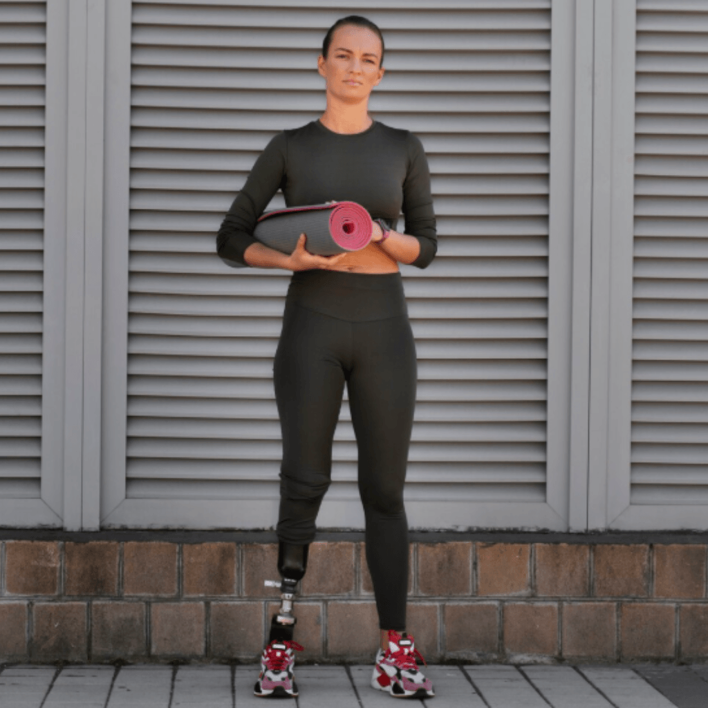 Athlete wearing Nevear eco-friendly custom tracksuit