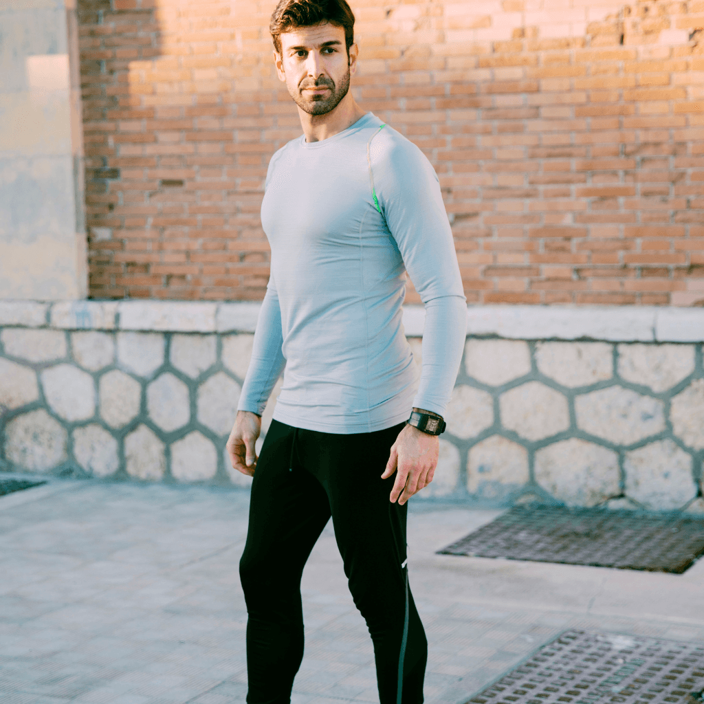 Athlete wearing Nevear eco-friendly custom tracksuit