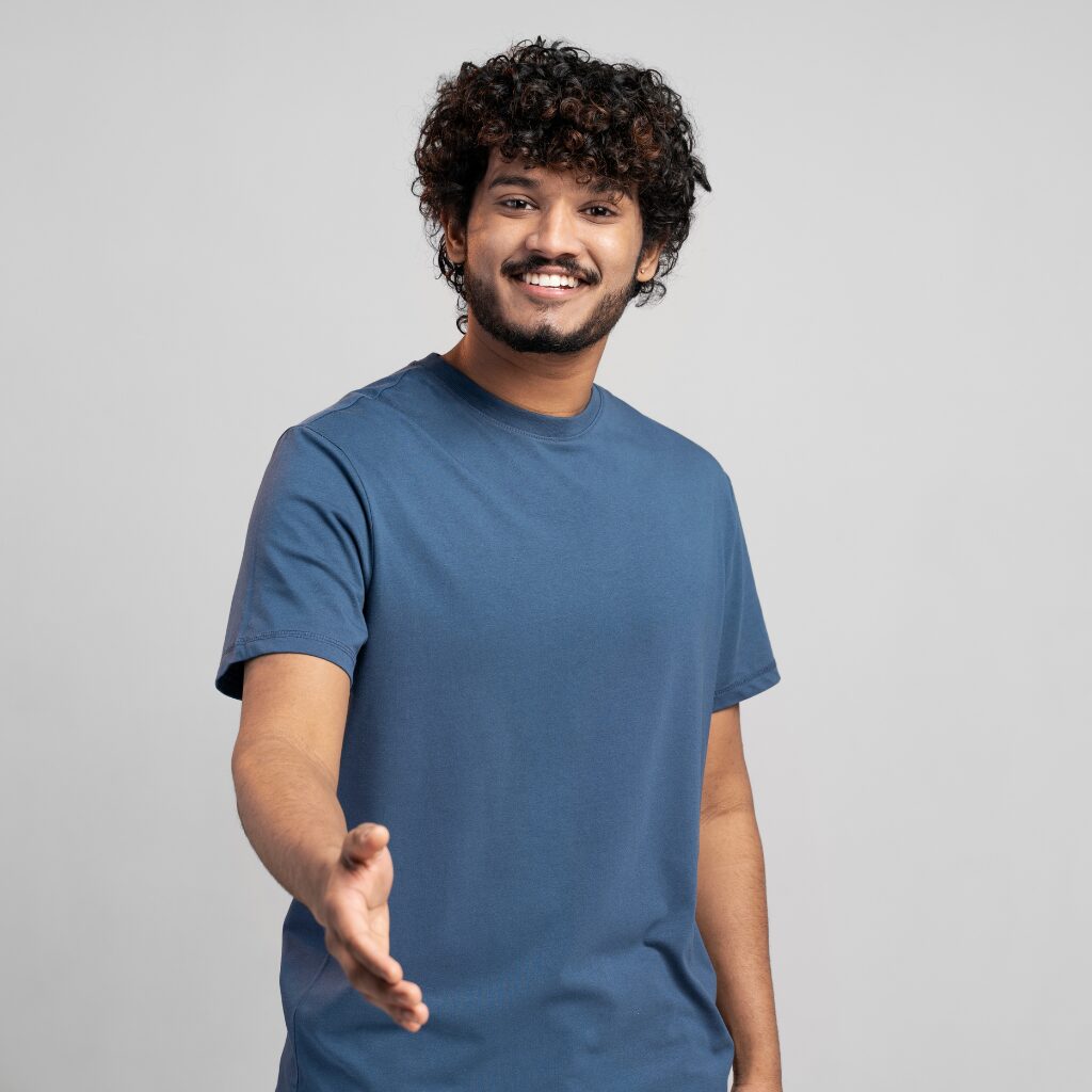 stacked crew neck t shirts breathable cotton fabric