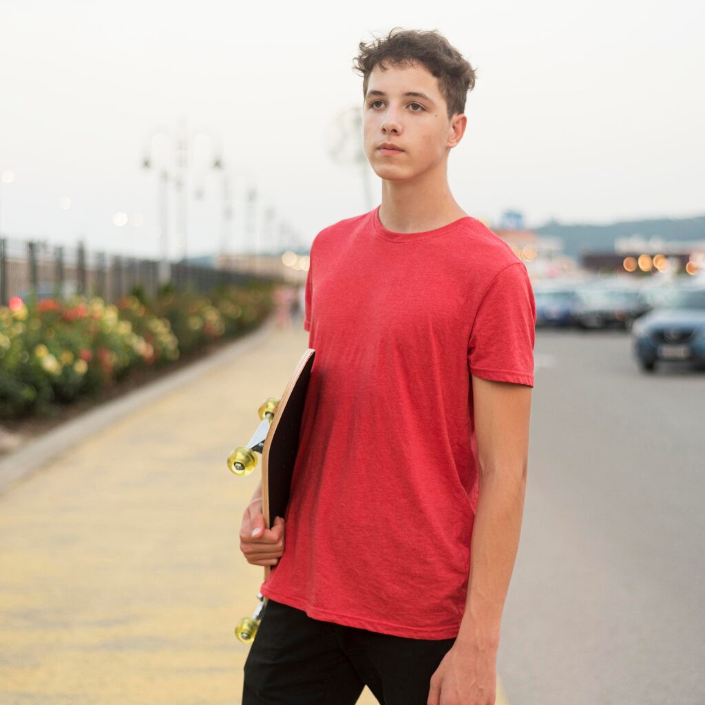 stacked crew neck t shirts breathable cotton fabric